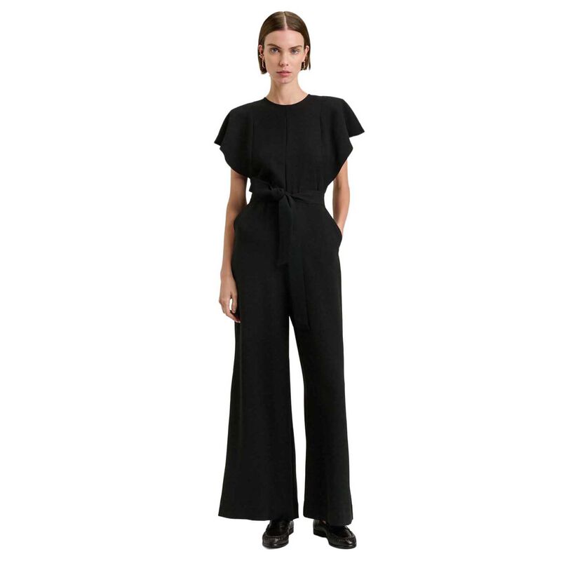 Veronika Maine Stretch Crepe Belted Jumpsuit image number 0